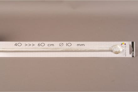 Gifi Diffusion - Uitschuifbare gordijnroede - 40-60 cm - antiek witte bladpunt