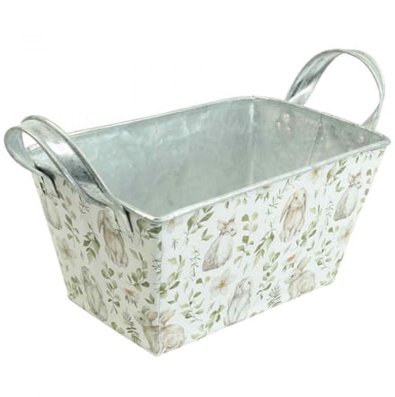 Jardiniere plantenbak plantenbak metaal 20×12,5×10cm