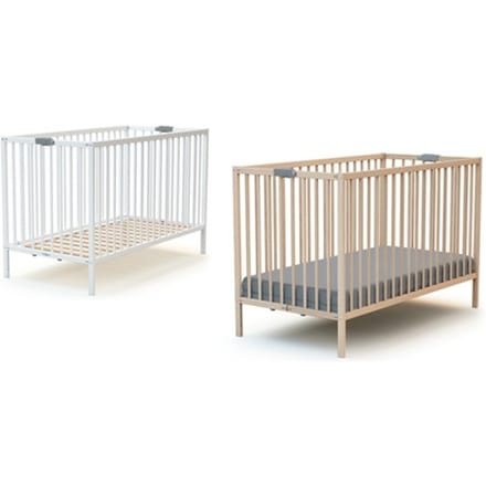 WEBABY - Opvouwbaar kinderbed in hout Beuken onbewerkt 60 x 120 cm FLEX