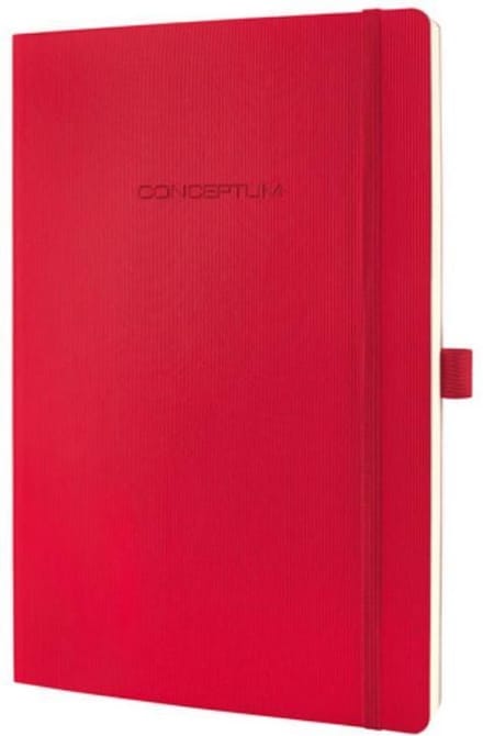 Sigel notitieboek Conceptum Pure A5 softcover rood 194 pagina's 80 grams lijn