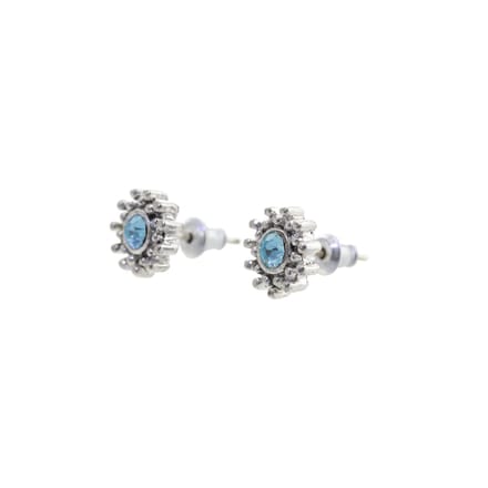 Behave - Oorbel steker vintage blauw accent romantisch 1 cm