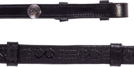 PresTeq Teugel FayRein met stops(8cm) Black - Full | Teugels paard