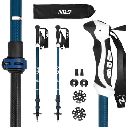 Nils TK8601 Trekkingstokken Blauw - Lichtgewicht Aluminium 6061