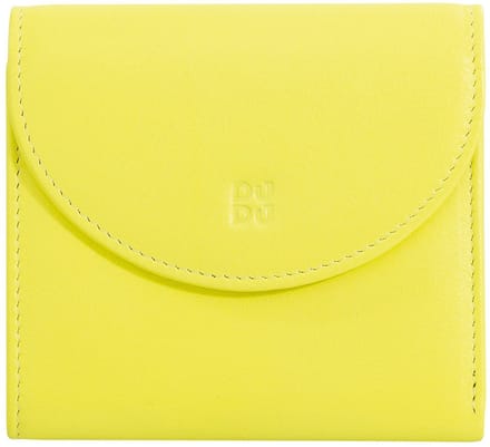 DuDu Malaita Portemonnee Leder 11 cm - Dames - Horizontaal - citrus yellow