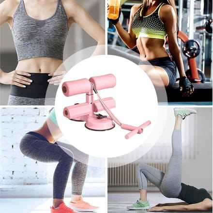Sit Up Trainer - Buiktrainer Hulpmiddel - Thuis Core Trainen - Krachtige Zuignap - 27x255x205cm - Roze