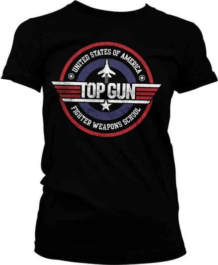 Top Gun Dames Tshirt -XL- Fighter Weapons School Zwart