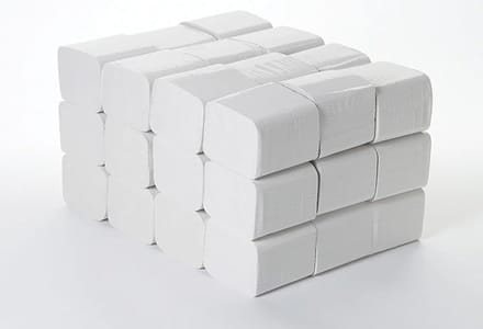 Toiletpapier Bulk - Plat Interleaved - Dagelijks Gebruik - Zacht Absorberend - 9000 Vellen - Wit