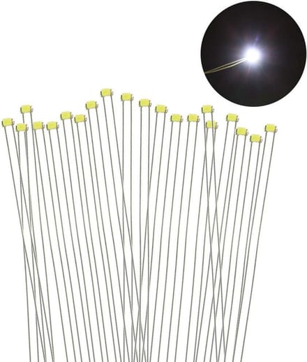 20 Stuks Voorgesoldeerde SMD LED 0402 voor Modelbouw en Diorama's