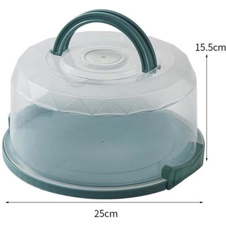 8 Inch Portable Cake Box Dessert Translucent Box Refrigerator Fresh-keeping Box Outdoor Food Storage Container Box Reusable Portable Packing Box vert