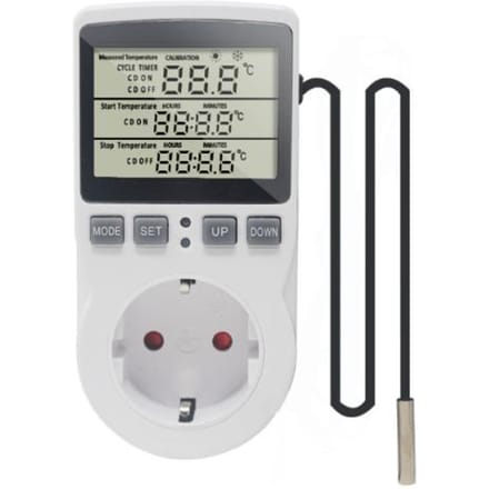 Prise de minuterie ue/US, Thermostat, contrôleur de température numérique, prise de courant avec interrupteur de minuterie, sonde de capteur, chauffage et refroidissement EU