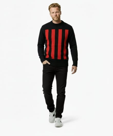 FC Kluif 'I Rossoneri' knitted trui - Maat M / Medium - AC Milan inspired - Heren lifestyle pullover