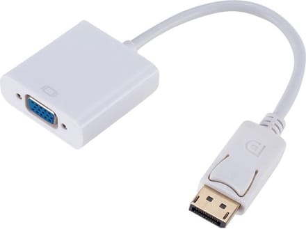 Let op type!! Display Port male naar VGA Female Converter  lengte: 20cm (wit)