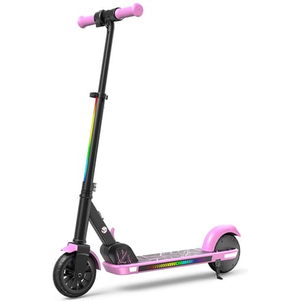 iScooter K4 Elektrische Step voor Kinderen, Bluetooth Muziekspeaker, LED Verlichtingseffecten roze