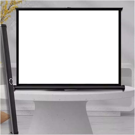 Projectiescherm - Beeldscherm - Thuisbioscoop Creëren - Zwart Verduisterend Rand - 50 inch - Wit