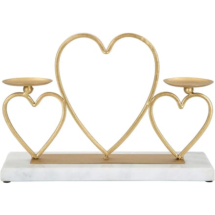 Kandelaar Hearts Candle Holder Cm 30×9×20 cm