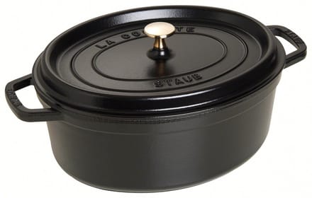 Staub Braadpan Ovaal Cocotte Zwart - ø 31 cm / 5.5 liter