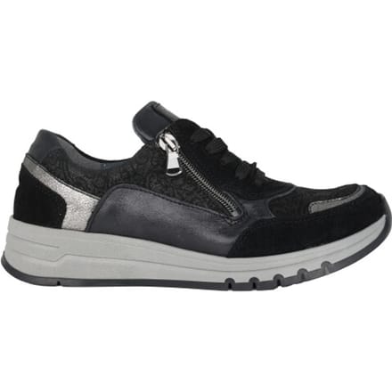 Waldläufer H-April - dames sneaker - Zwart - maat 37 (EU) 4 (UK)