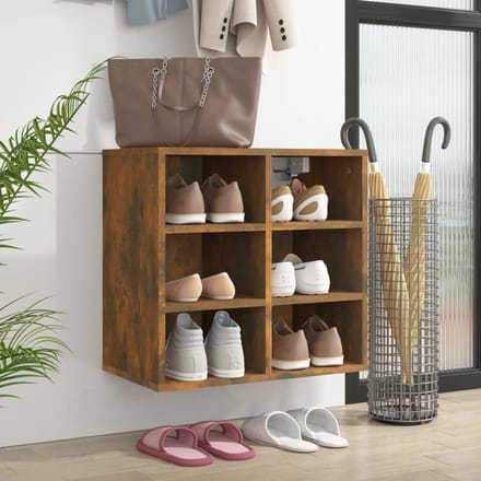 vidaXL - Schoenenkast - 52,5x30x50 - cm - gerookt - eikenkleurig