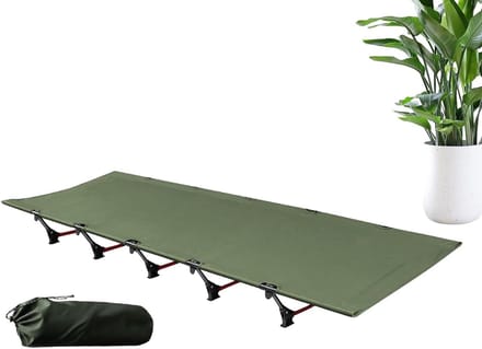 Kampeerbed - Opvouwbaar bed - Buiten slapen - Snelle montage - 192x65cm - Legergroen