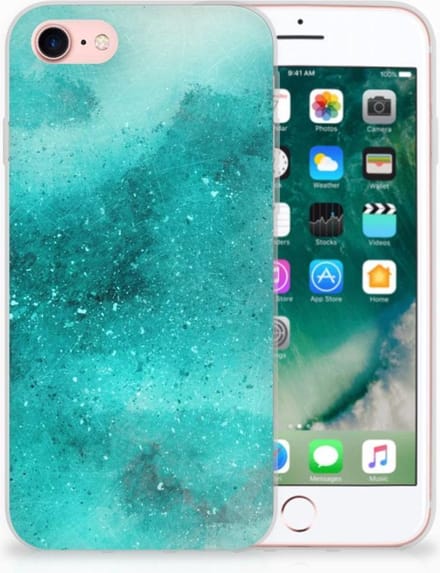 Hoesje maken iPhone SE 2022 | SE 2020 | 8 | 7 Painting Blue