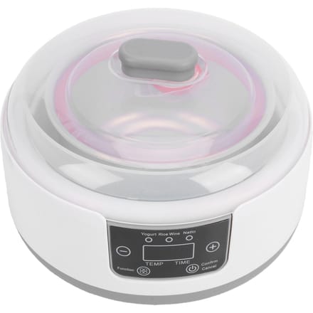 Automatische Yoghurtmaker 1.2L LED Display Roestvrij Staal Constante Temperatuur Yoghurt Machine met Instelbare Temperatuur L white