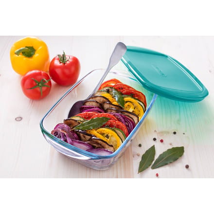 PYREX - Cook & Store Schaal Rechthoek - Inclusief Deksel - 1,1l