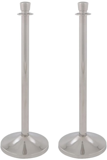 V-Part - Afzetpalen - Set van 2 stuks - Chroom - RVS