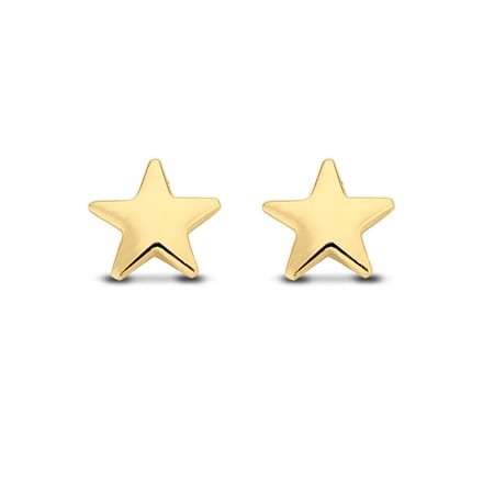 New Bling Goud 9NBG-0067 Oorknop Ster - Glad - 5mm - Goud