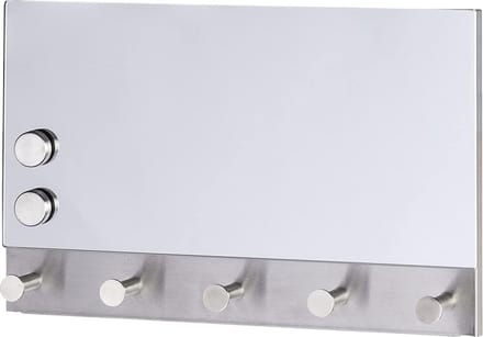 Wenko Kapstok 5-haaks 30 X 19 Cm Glas Zilver