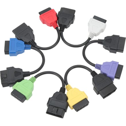 6 Stuks OBD2 Kabeladapter Professionele Diagnostische Scanner Kabel Vervanging Voor Fiat gray