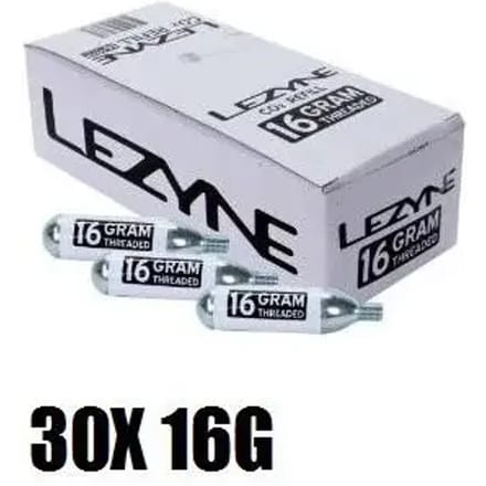 Pak van 30 co2 patronen Lezyne 16 g