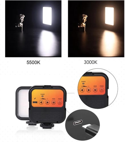 Draagbare LED Videolamp voor Camera en Fotografie met Instelbare Kleurtemperatuur