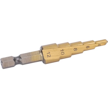 Foret étagé HSS Multi-trous Alésage conique Rainure droite Outils à main 4mm~12mm
