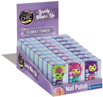 Clementoni - Crazy Chic - Lovely Nagellak - Flower Power - Make-up voor kinderen - vanaf 6 jaar