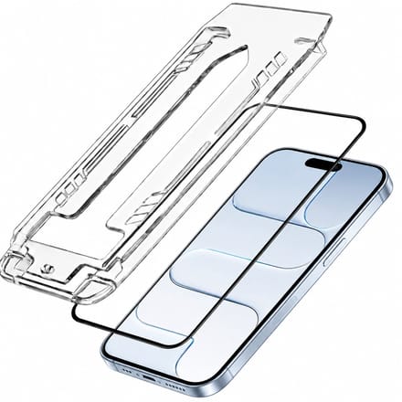 3mk, Screenprotector Gehard Glas geschikt voor iPhone Air 2 Stuks, Zwart / Transparant