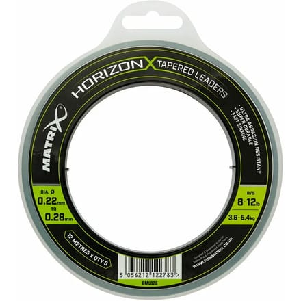 Hoofd van lijn Matrix Horizon X tapered shock leader - 8lb/12lb