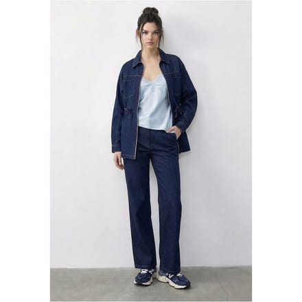 Ritsjack en Broeken Twee-delige Denim Set