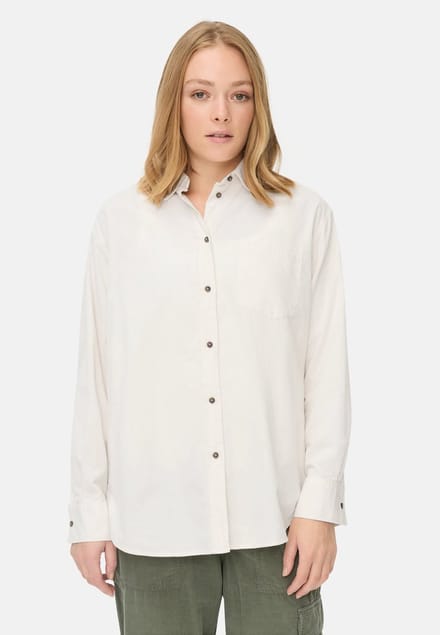 camel active Blouse met borstzak - Maat womenswear-S - Melkwit