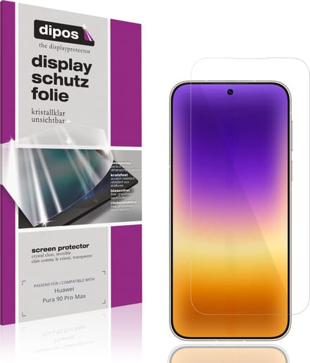 dipos – 4x Beschermfolie geschikt voor Huawei Pura 90 Pro Max | Krasbestendige & heldere Screenprotector Ultra-Thin