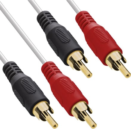 Tulp stereo audio kabel - wit - 3 meter