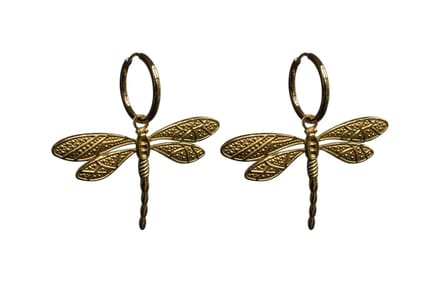FlowJewels - oorbellen - libelle - dragonfly - stainless steel