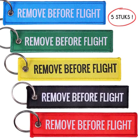S4D® - Remove Before Flight - Sleutelhanger - Sleutelhanger Auto - Sleutelhangers Volwassenen - Voordeelbundel - Multikleur - 5 STUKS !