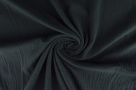 10 meter double gauze - Donkergrijs - 100% katoen