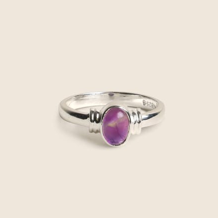 diluna.nl - ring Amethist - 925 sterling zilveren edelsteen ring