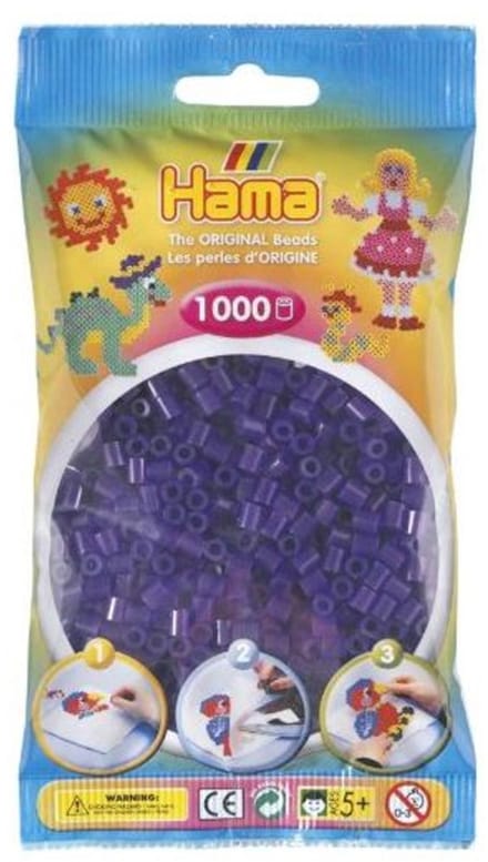Hama Ironing beads-purple transparent (024) 1000pcs.