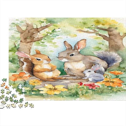 Houten Puzzel - Legpuzzel Spel - Ontspanning Thuis - Unieke Vormen - 75 x 50 cm - Multicolor