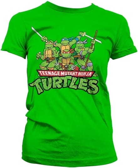 Teenage Mutant Ninja Turtles Dames Tshirt -L- Turtles Distressed Group Groen