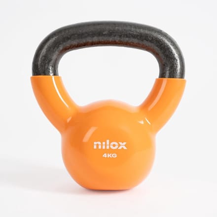 Kettlebell - Krachtgewicht - Thuis trainen - Anti-rol basis - 4 kg - Oranje