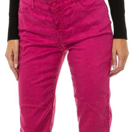 Lange broek van stretchstof 6Y5J18-5N22Z vrouw
