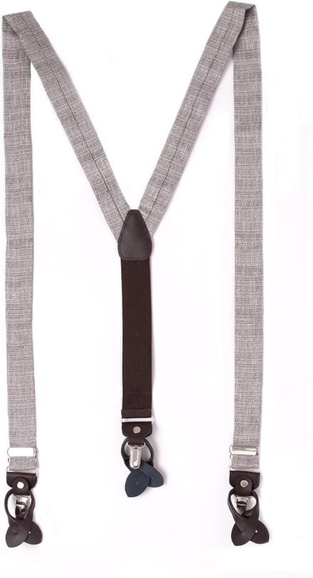TRESANTI | BINK I Linnen bretels | Light grey | Size One size